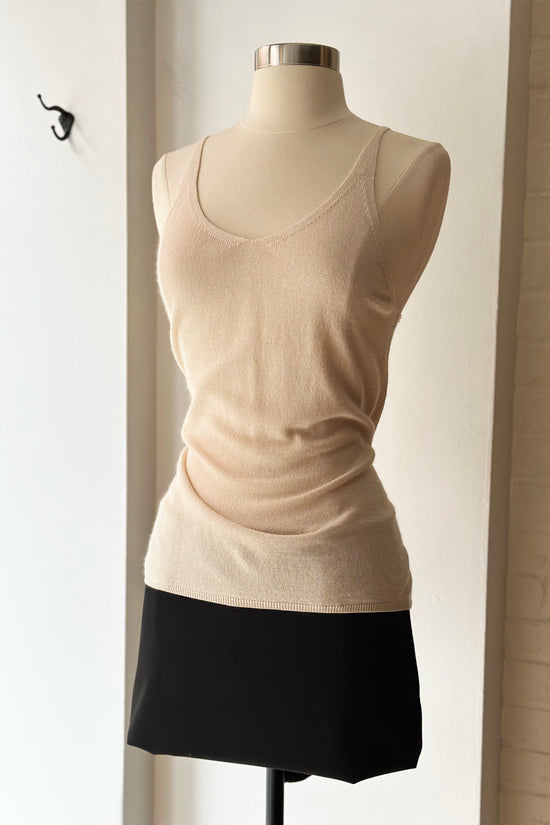 Brioni Tan Cashmere Tank