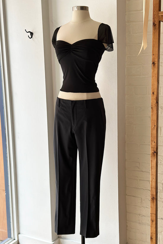 Jil Sander Low Rise Charcoal Crop Trousers