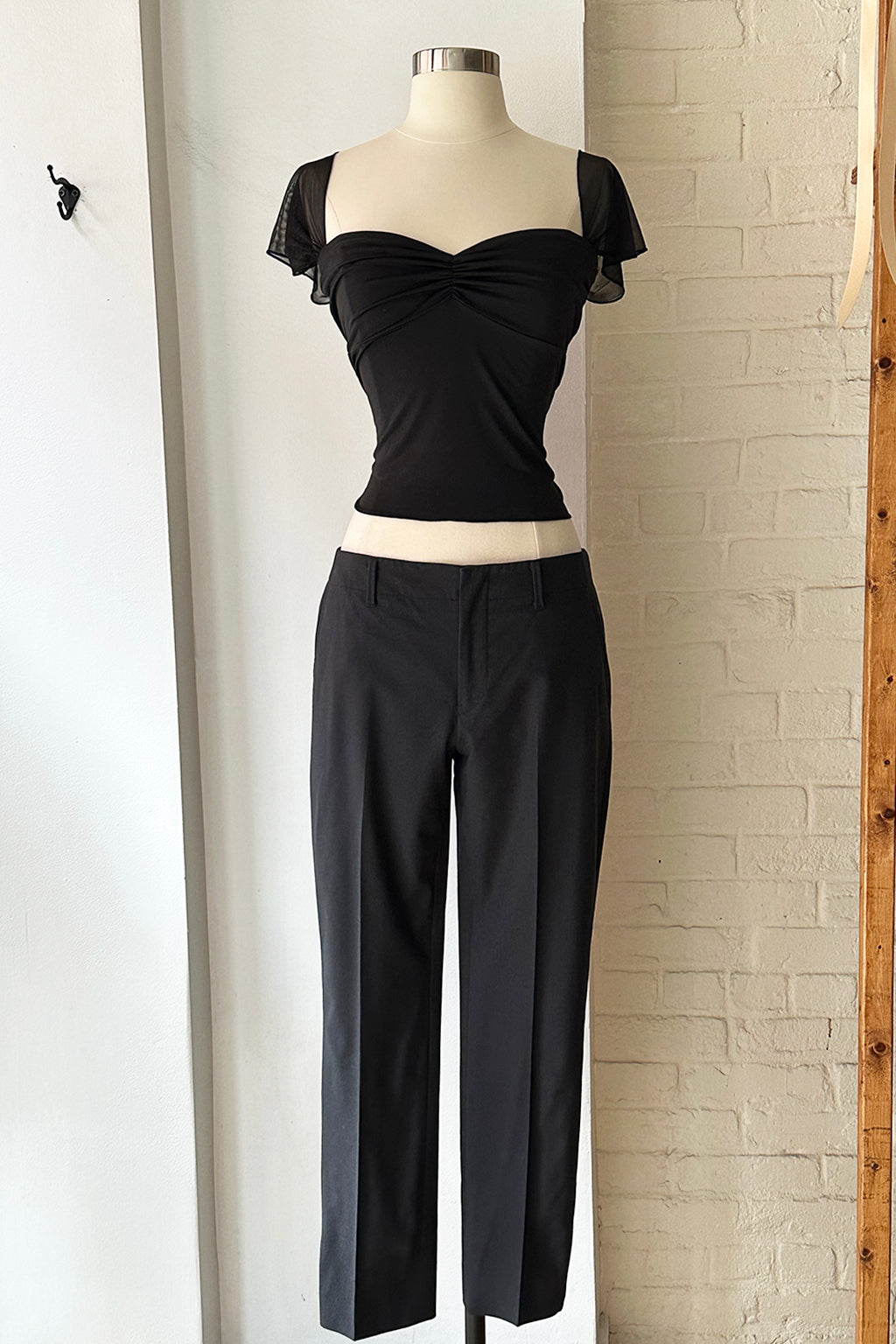 Jil Sander Low Rise Charcoal Crop Trousers