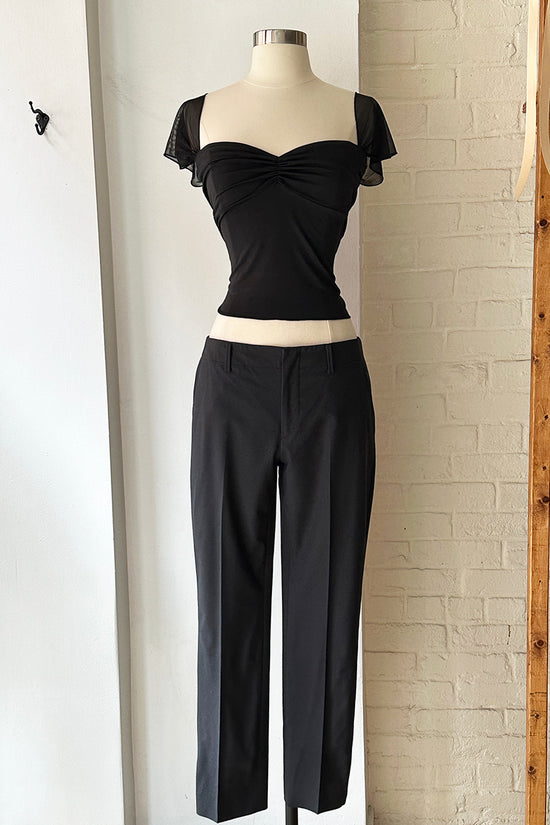 Jil Sander Low Rise Charcoal Crop Trousers