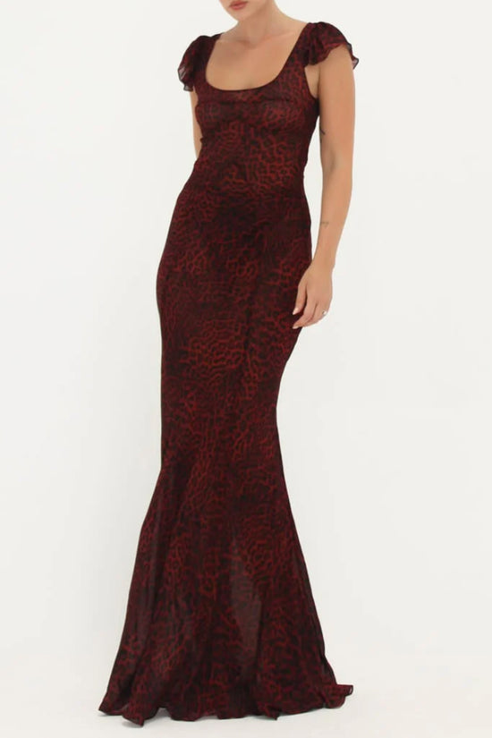 Rumored Rio Maxi Dress Crimson Fatale