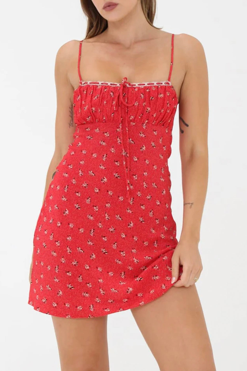 Rumored Suncoast Mini Dress Pinup Red