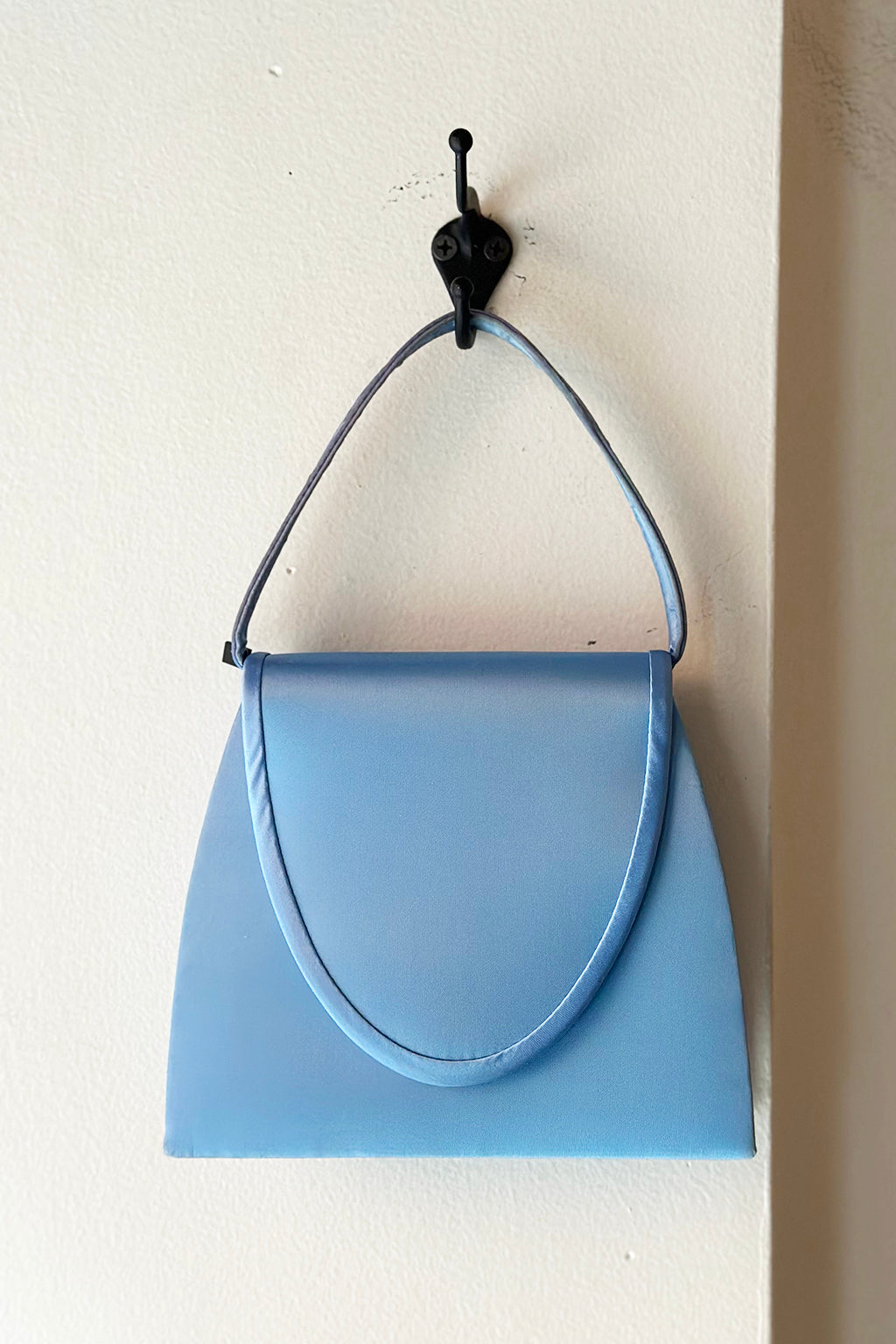 Vintage 90s Bleu Satin Handbag