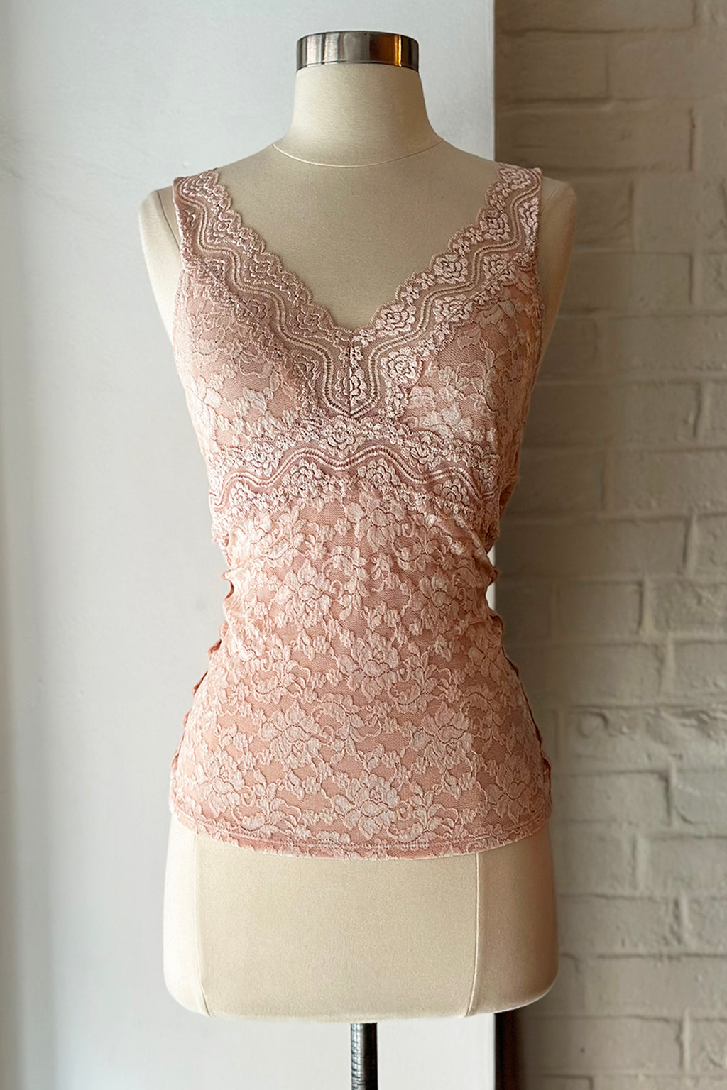 Vintage 90s Pink Lace Top