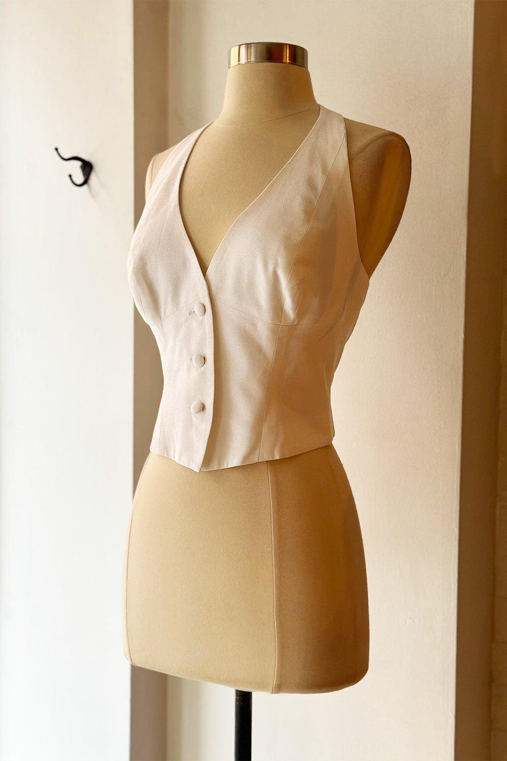 Vintage 90s White Tailored Halter Top